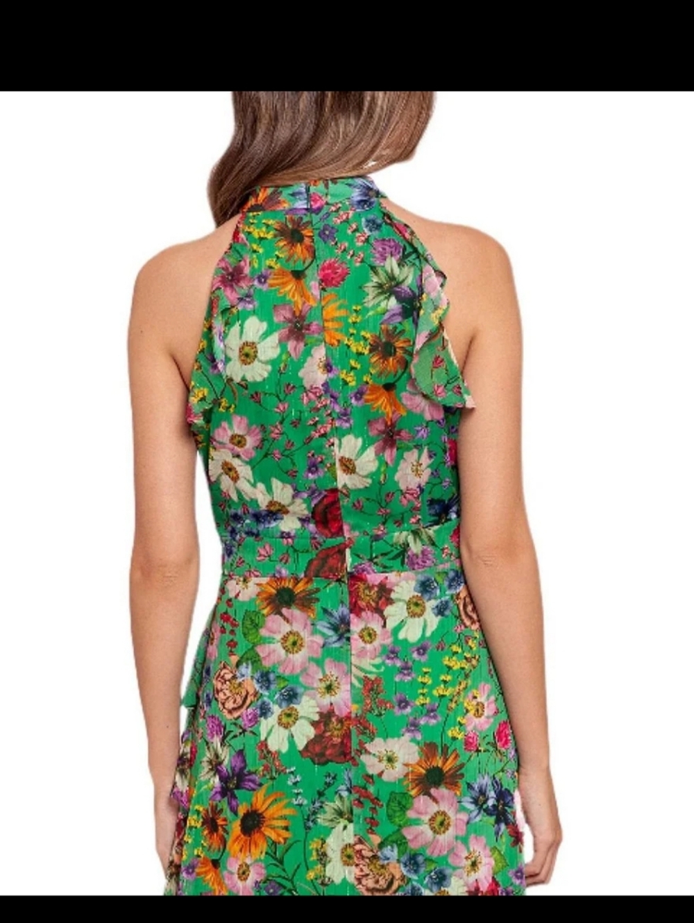 🌸Stunning Betsy & Adam Floral Halter Gown - Size 8 SUMMER DRESS HALTER STYLE ✨️ - Picture 5 of 16